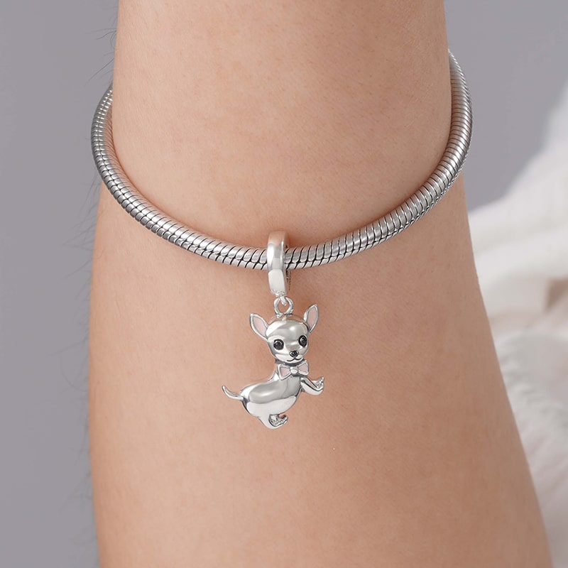 Chihuahua Pendant Dangle Charm Sterling Silver_3