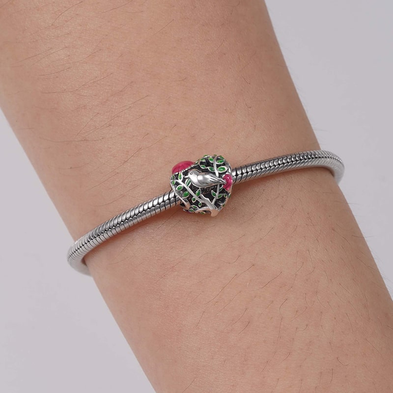 Bird in the Woods Charm Bead Sterling Silver_3