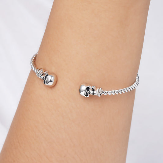 Double Skull Bracelet Sterling Silver_4