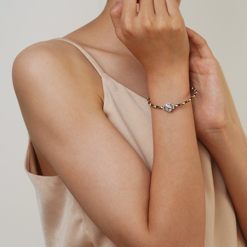 Gnoce Multicolor Basic Bracelet with 2 Pieces of Stoppers_4