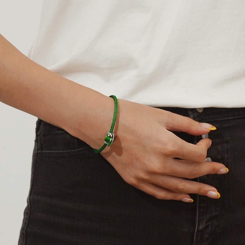 Gnoce Green Basic Bracelet with 2 Pieces of Stoppers_4