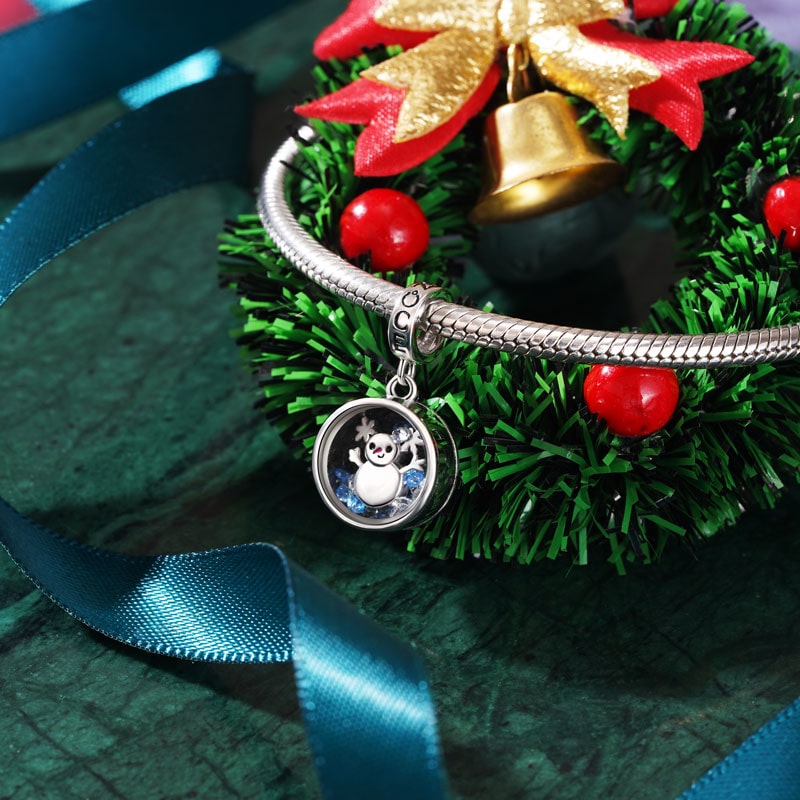 Gnoce Christmas Snowman Gift Pendant Dangle Charm_2