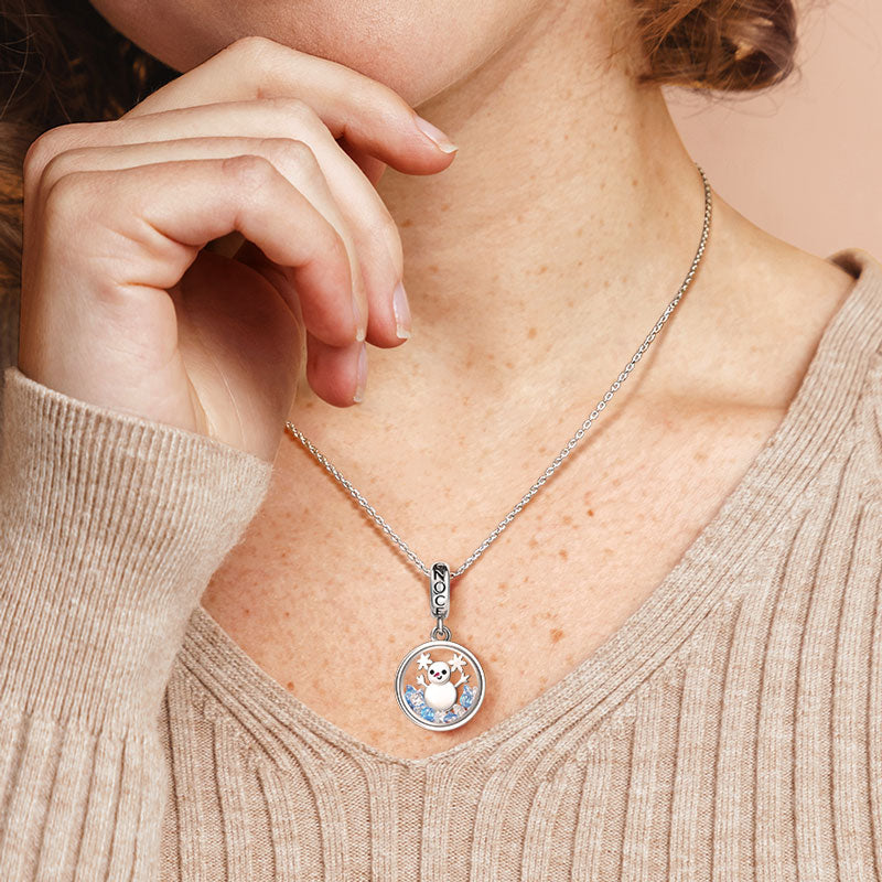 Gnoce Christmas Snowman Gift Pendant Dangle Charm_6