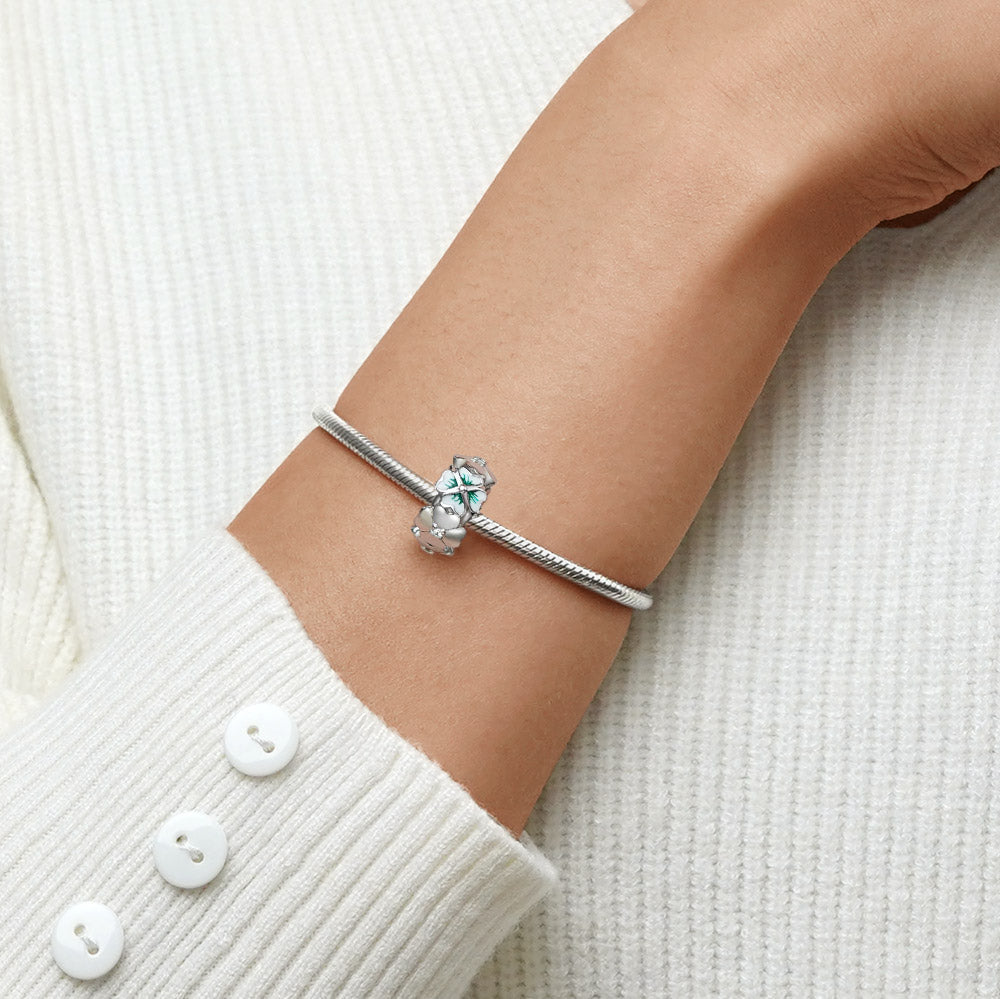 Gnoce Lucky Four Leaf Clover Stopper Charm_4