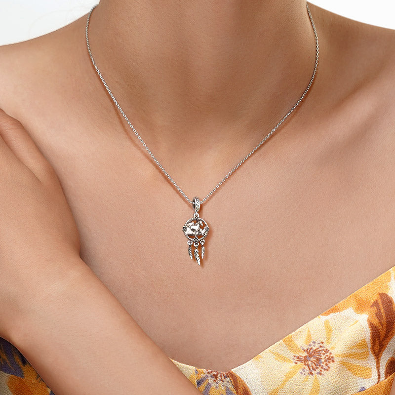 Gnoce Horse Dream Catcher Pendant Dangle Charm_6