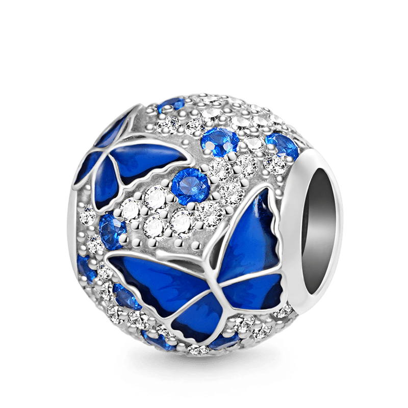 Gnoce Sparkling Blue Butterfly Love Charm_1