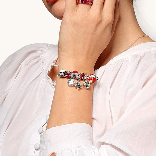 Gnoce "Nothing is Better Than Your Sweet Lovely Home"Christmas Warm House 925 Sterling Silver Charm Bead_4