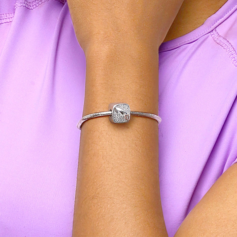 Gnoce "Mom-Child Love Bond" 925 Sterling Silver Holding Hands Photo Charm_5