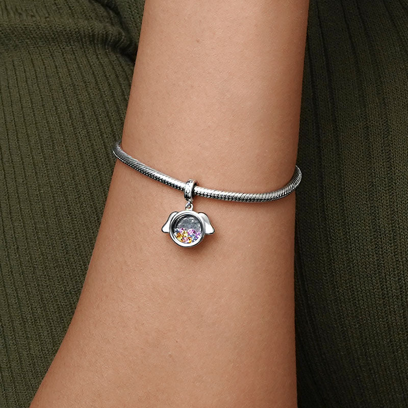 Gnoce Dog Lover Engravable Heart Pendant Dangle Charm_3