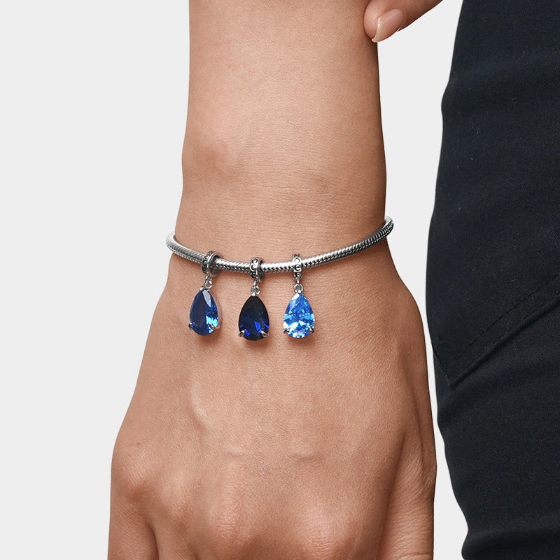 Gnoce Pear-cut Birthstone Personalized Pendant Dangle Charm_4