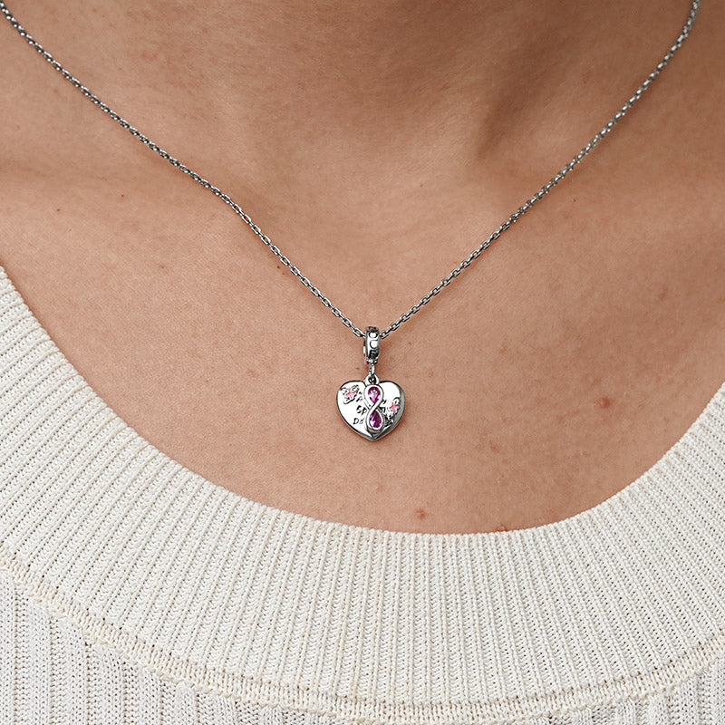 Gnoce Infinite Love Heart Pendant Dangle Charm_8