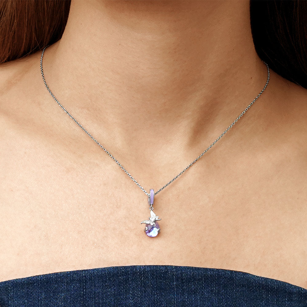 Gnoce Dazzling Colorful Butterfly Pendant Dangle Charm_7