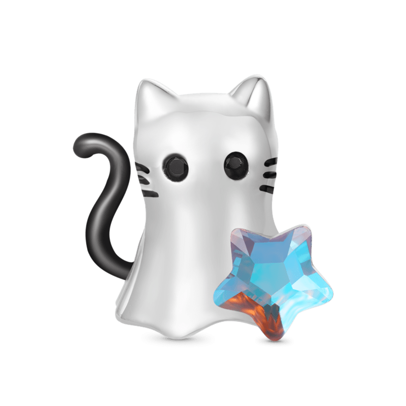 Gnoce Halloween Cat Ghost Charm_1