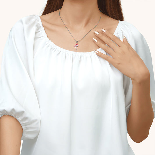 Gnoce Jan.Birthday Flower Carnation Pendant Dangle Charm_4