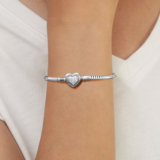 Gnoce “I love you to the moon and back” Love Basic Snake Chain Bracelet_5