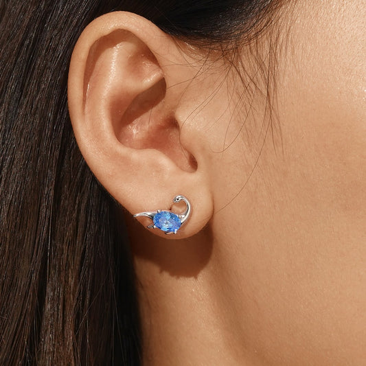 Gnoce Sparkling Plesiosaurs Stud Earrings_4