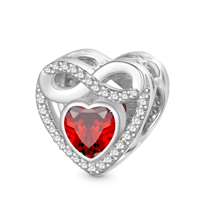 Gnoce Infinite Love Heart Birthstone Charm_2