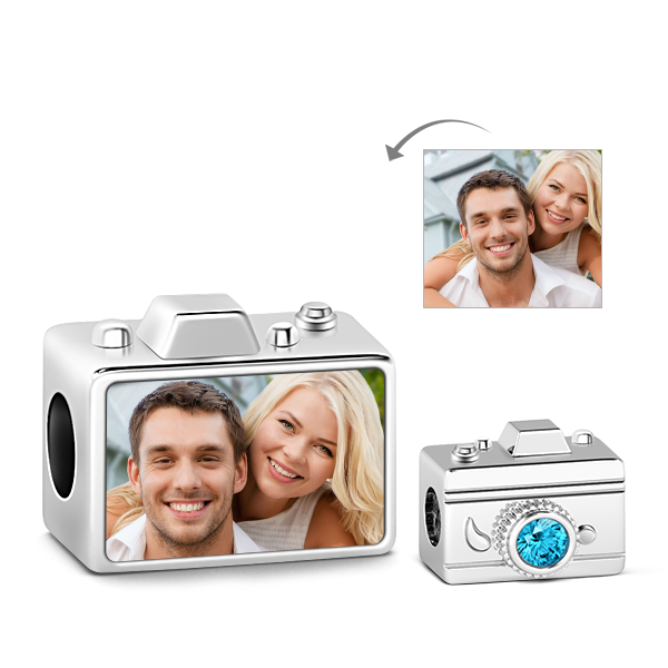 Gnoce "The Most Beautiful Time" Personalized Camera Photo Charm - Fit for Pendant & Choker Necklace_1