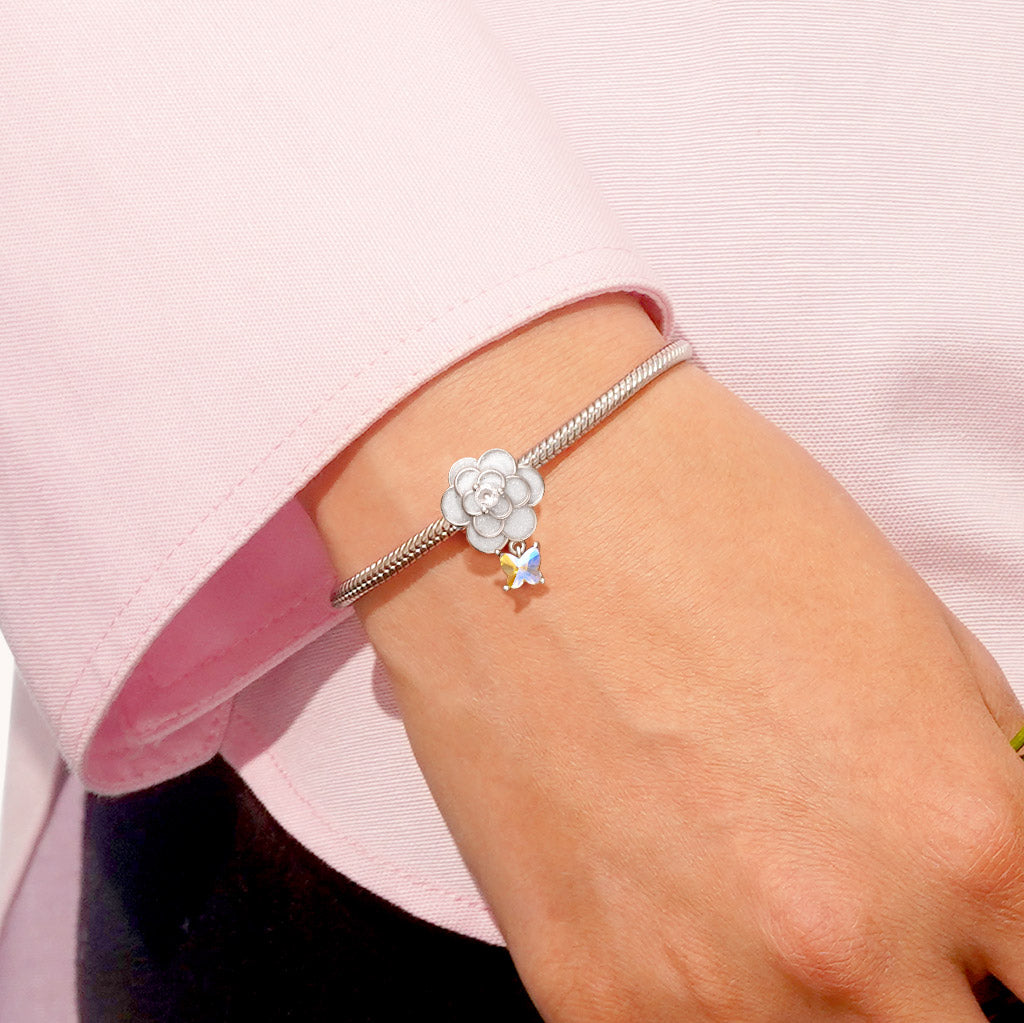 Gnoce Pure White Camellia Charm_5