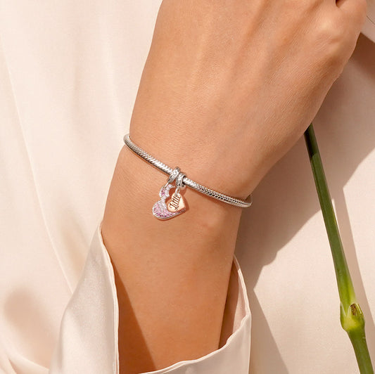 Gnoce "Big Little" Love Stitching Pendant Dangle Charm_7