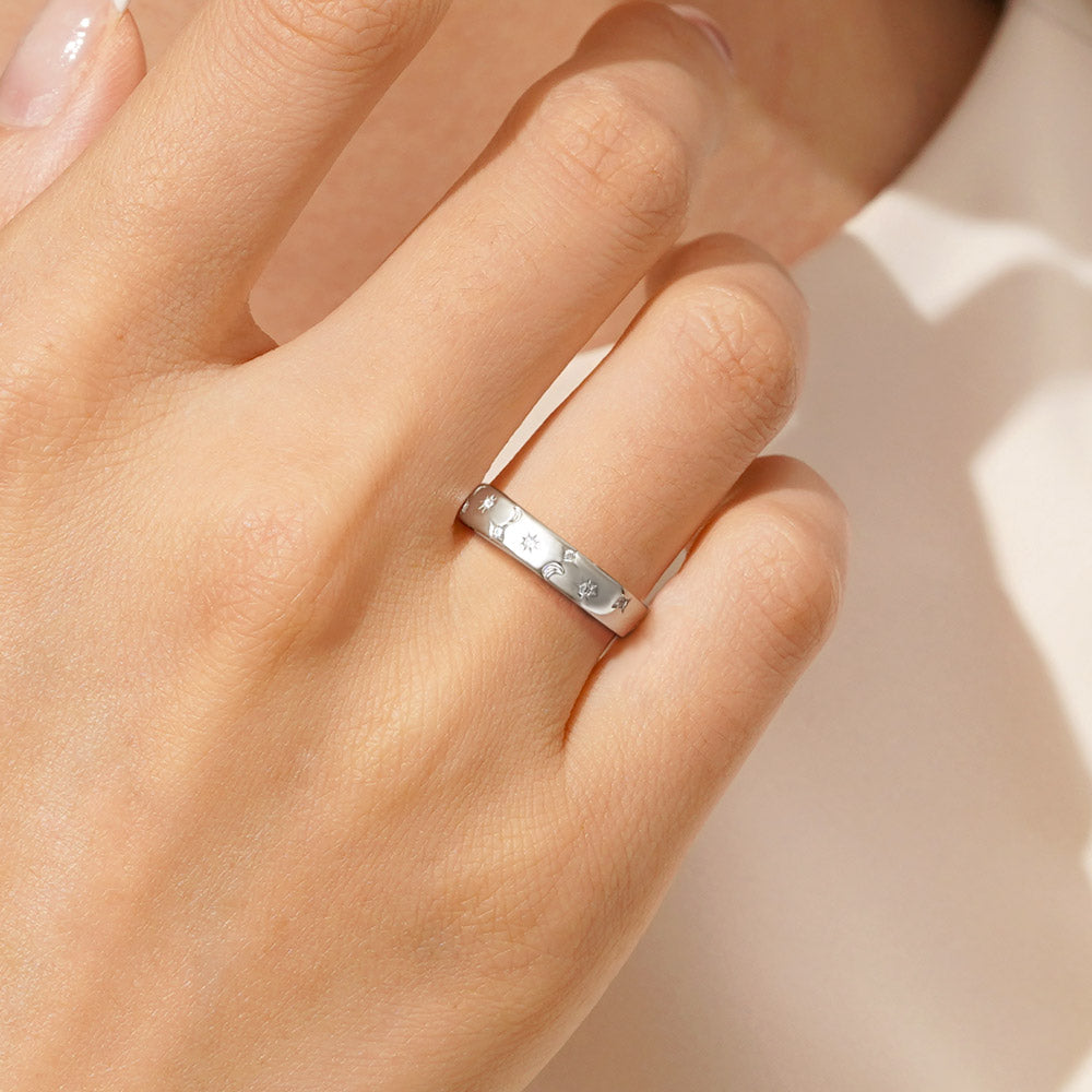 Gnoce Shine Star Band Ring_5