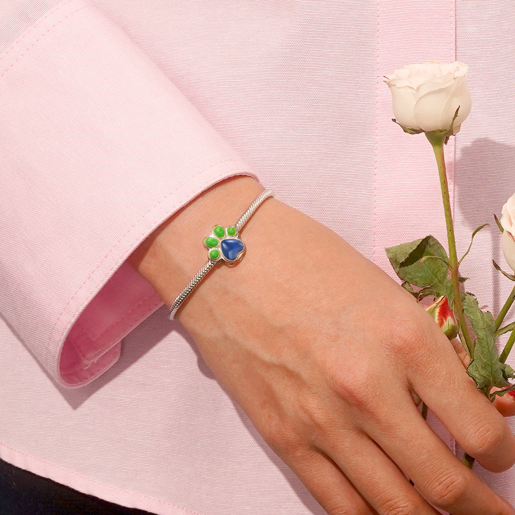 Gnoce "Best Friends Are Never Forgotten" Color-changing Dog Paw Charm_6