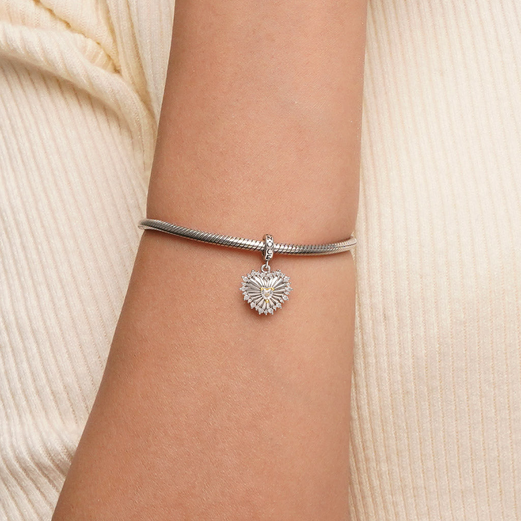 Gnoce Vintage Love Heart Pendant Dangle Charm_7