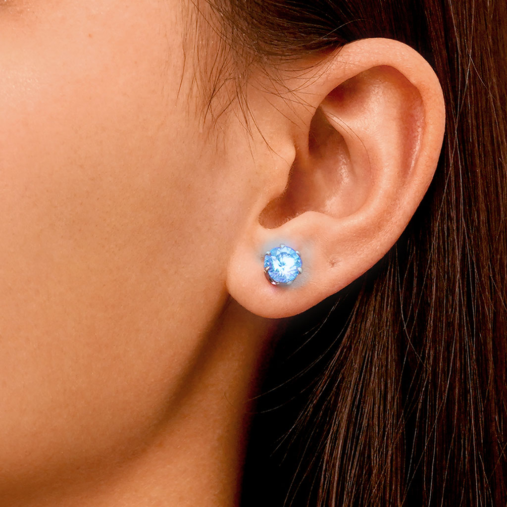 Gnoce Blue Party Light-up LED Stud Earring_7