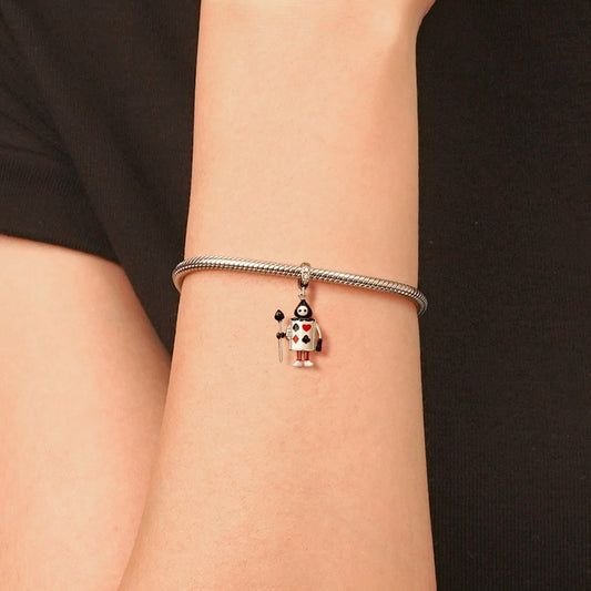 Gnoce Openable Red Heart Playing Card Soldiers Pendant Dangle Charm_7