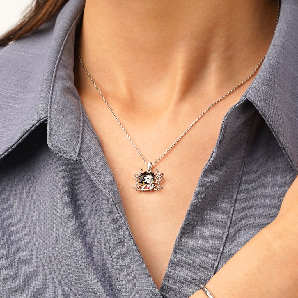 Gnoce Betty Boop Wings Necklace_5