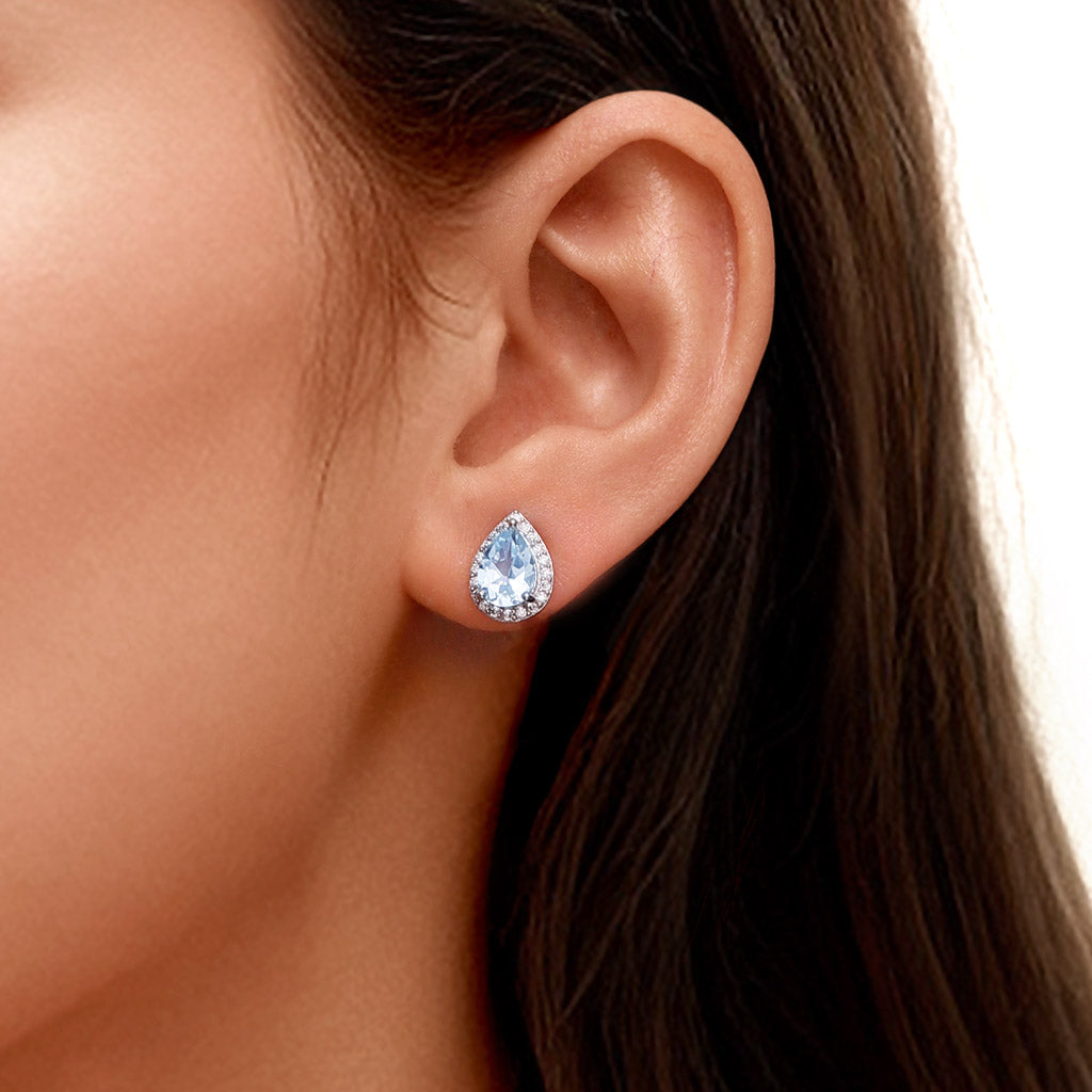 Gnoce Topaz Sky Blue Stud Earrings_4
