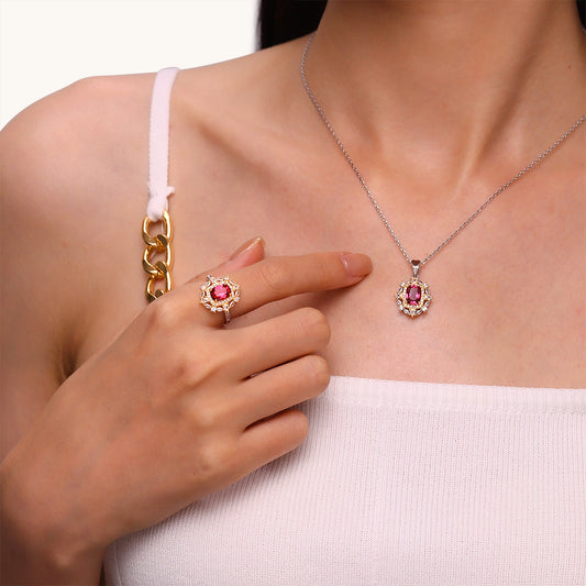 Gnoce Natural Red Garnet Ring_4