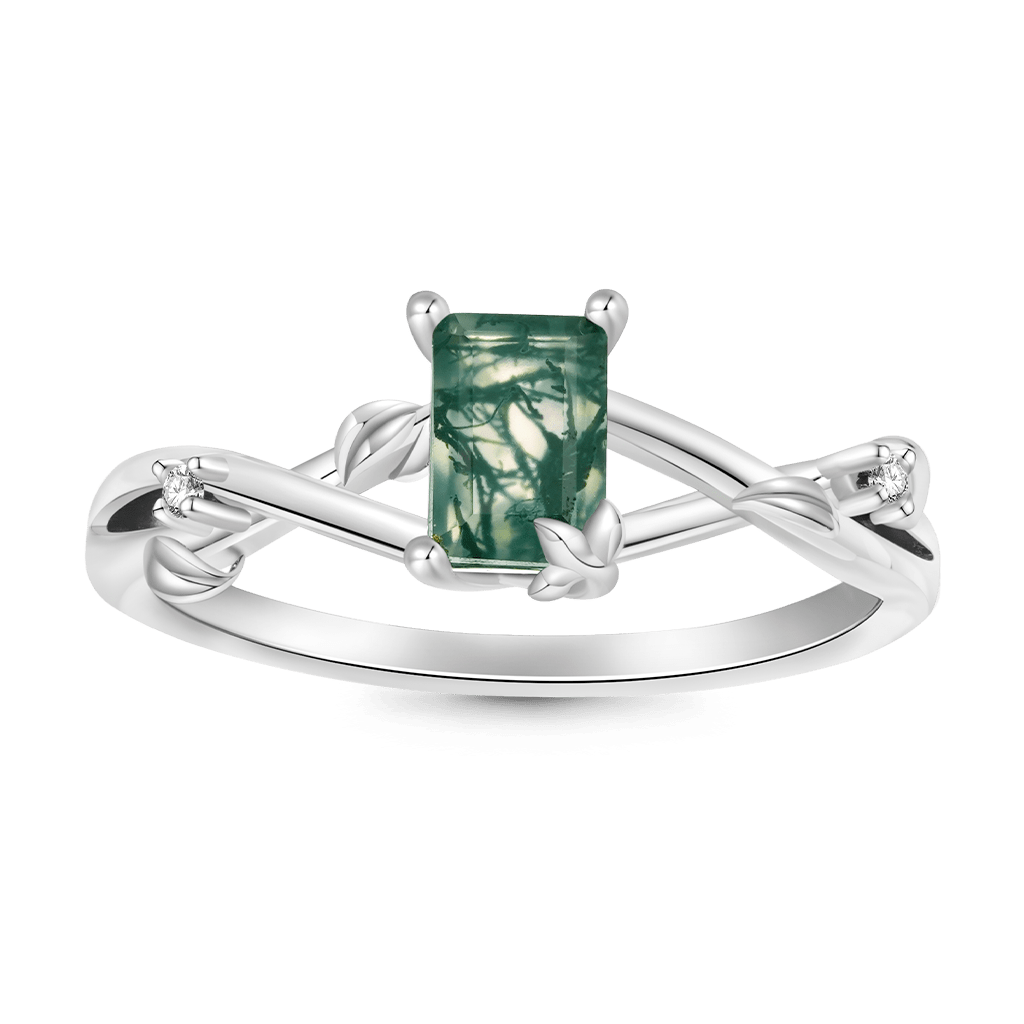 Gnoce Vine Moss Agate Solitaire Ring_1
