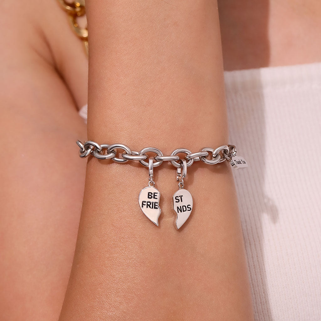 Gnoce Best Friend Left Heart Clasp Clusters Charm_7