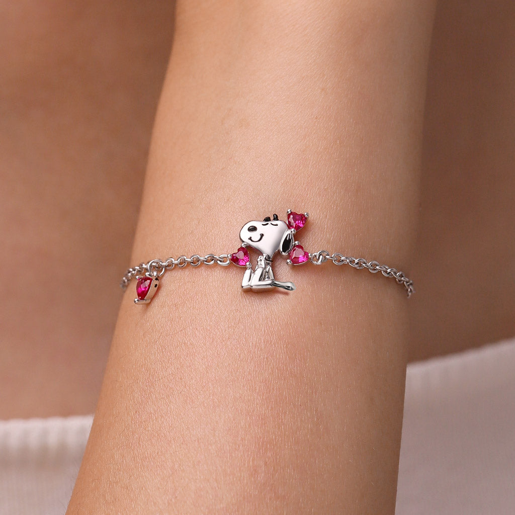 Gnoce Peanuts Snoopy Love Heart Adjustable Bracelet_6