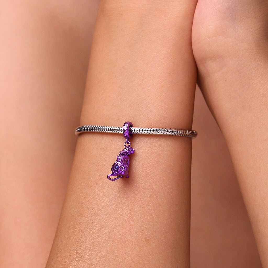 Gnoce Purple Candy Tiger Zodiac Pendant Dangle Charm_6