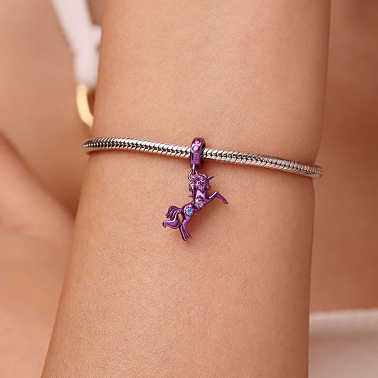 Gnoce Purple Candy Horse Zodiac Pendant Dangle Charm_6