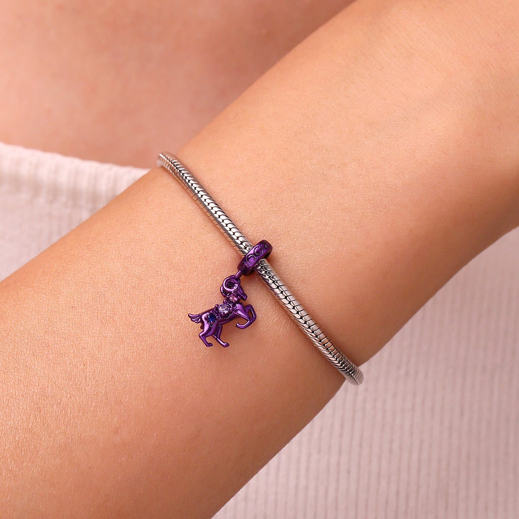 Gnoce Purple Candy Sheep Zodiac Pendant Dangle Charm_6