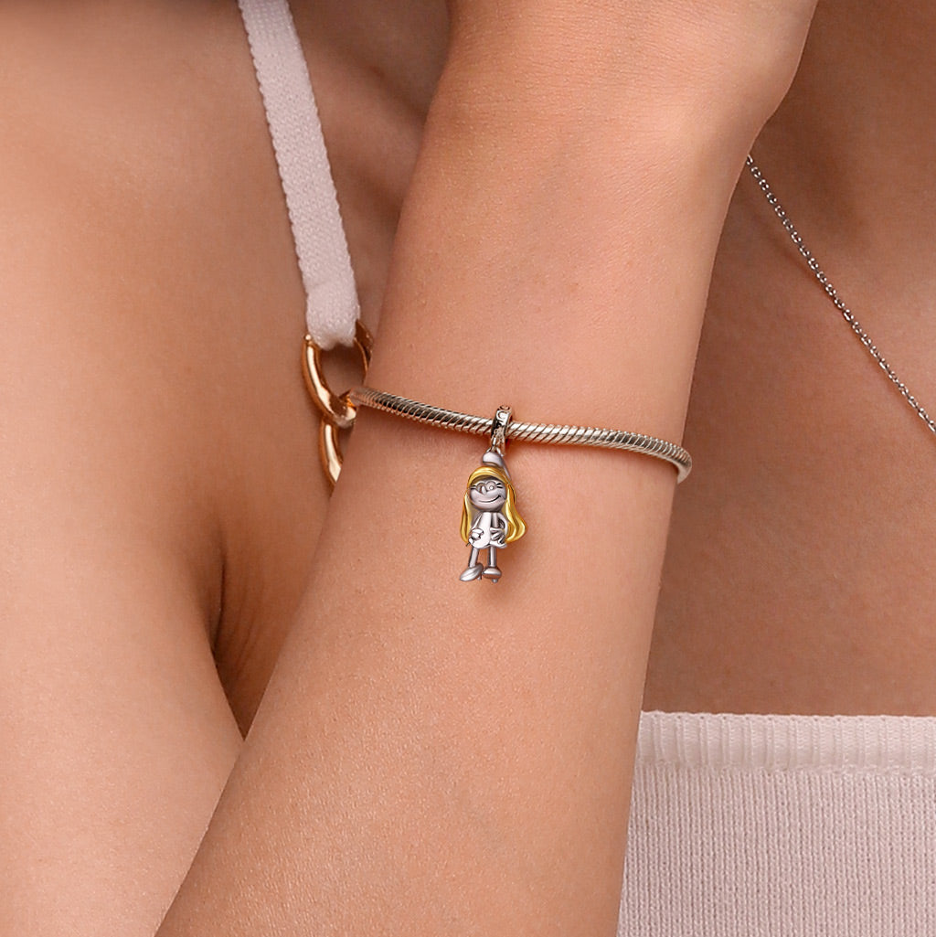 Gnoce Smurfette Pendant Dangle Charm_6