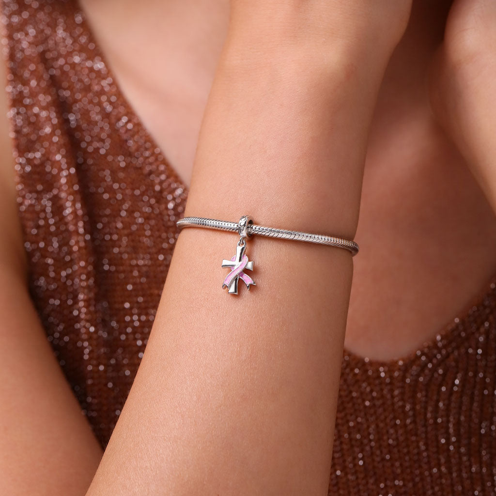 Gnoce Breast Cancer Awareness Pendant Dangle Charm_6