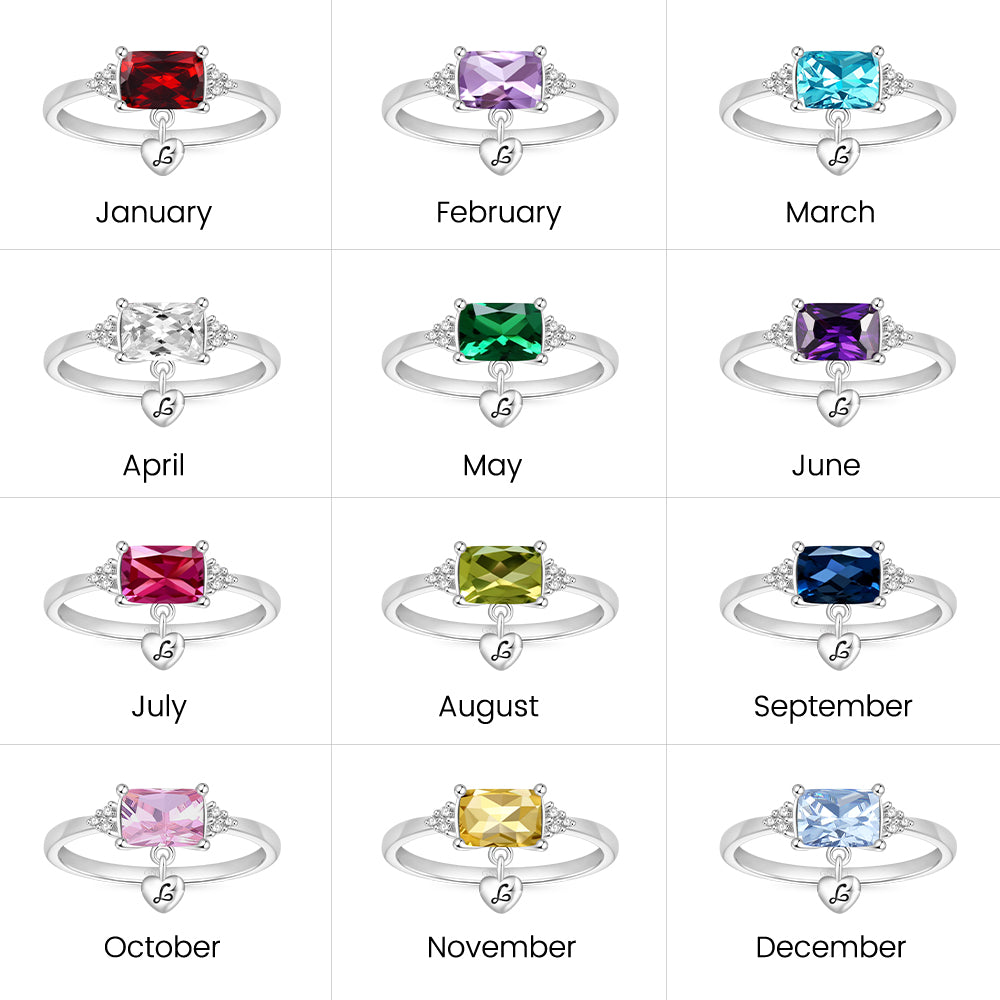 Gnoce Dainty Purple Baguette Statement Personalized Ring_7