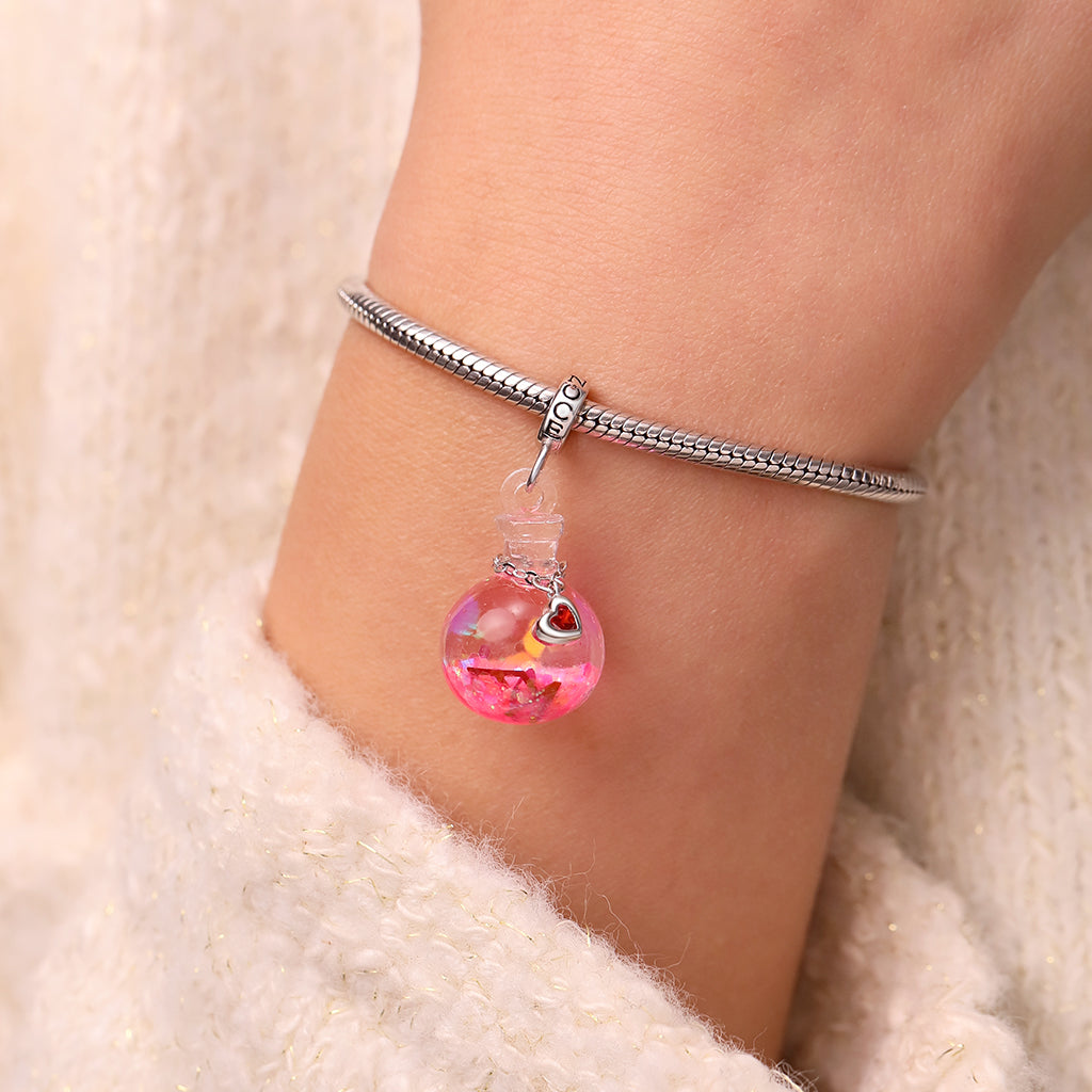 Gnoce Letter Love Sequin Luminous Quicksand Bottle Pendant Dangle Charm_7