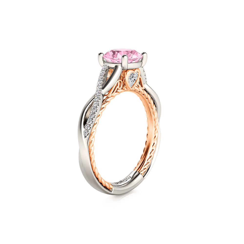 Twisted Infinity Round Cut Cathedral Engagement Ring_3