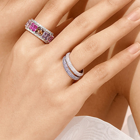 Gnoce Morganite Petit Signature Pavé Band Ring_5