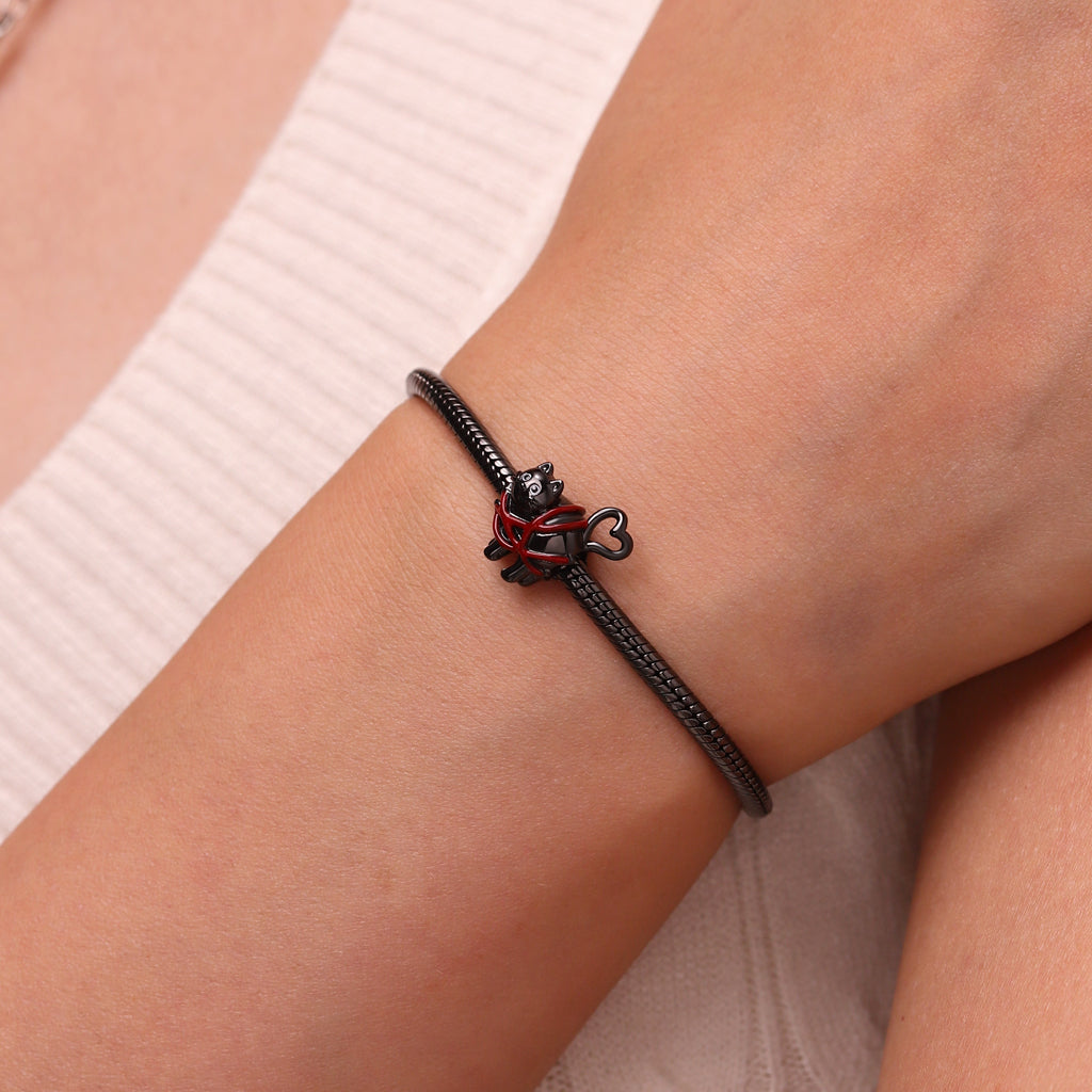 Gnoce Valentine's Day Black Cat with Love Charm_5