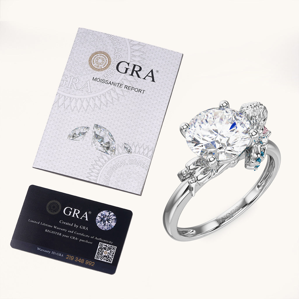 Gnoce Angel Embraces Moissanite Round Cut Ring_6