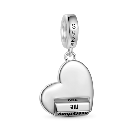 Gnice Heart Rotating “LOVE” World Pendant Dangle Charm_5