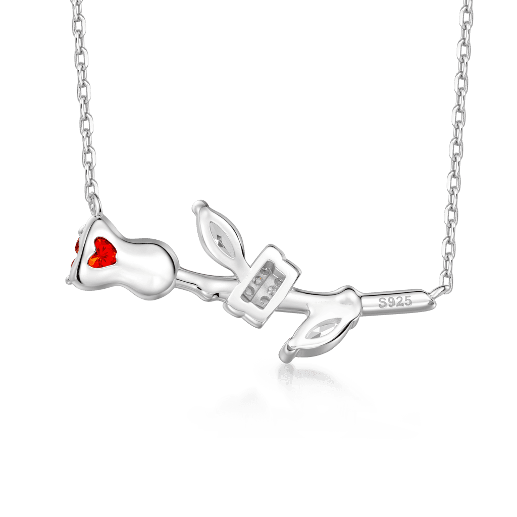 Gnoce Elegant Rose Flower Necklace_4