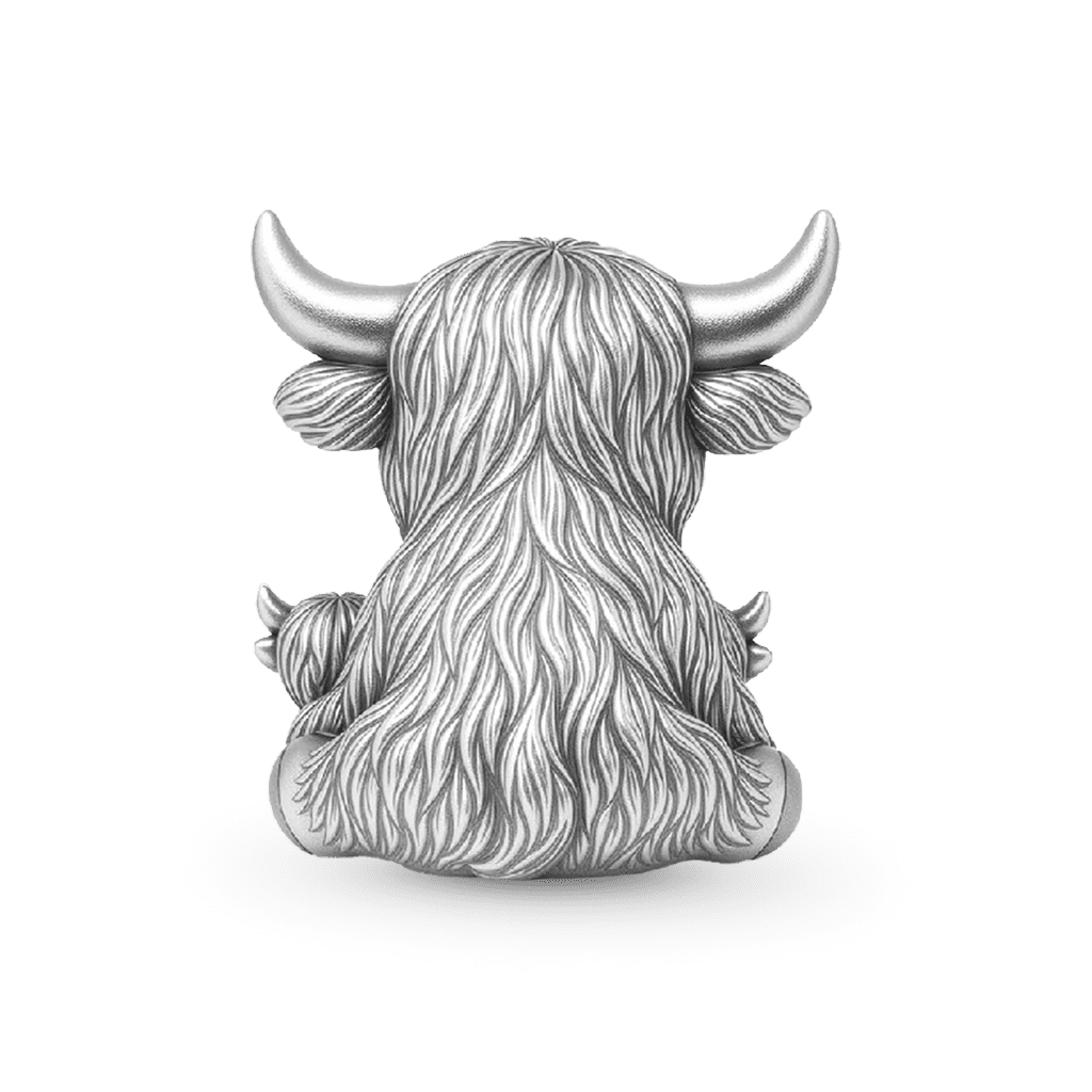 Gnoce Highland Cow Embraces Three Babies Charm_6