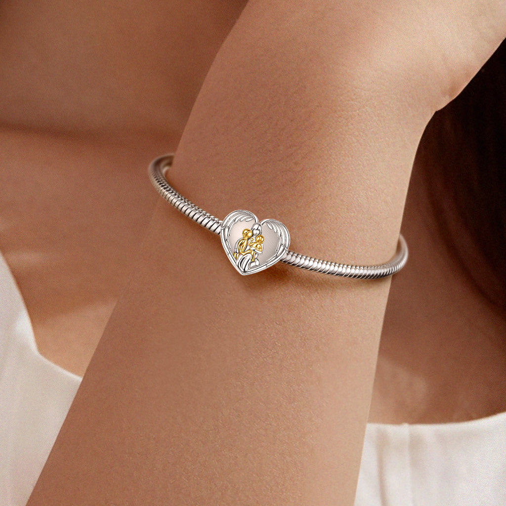 Gnoce Mother's Day Heart Wing Personalized Photo Charm_4